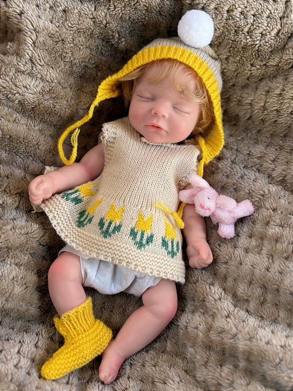 Mini Bebê Reborn Silicone Solido Macia e Molinha