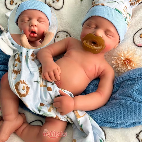 Bebê Reborn Menino De Silicone Solido 50 cm