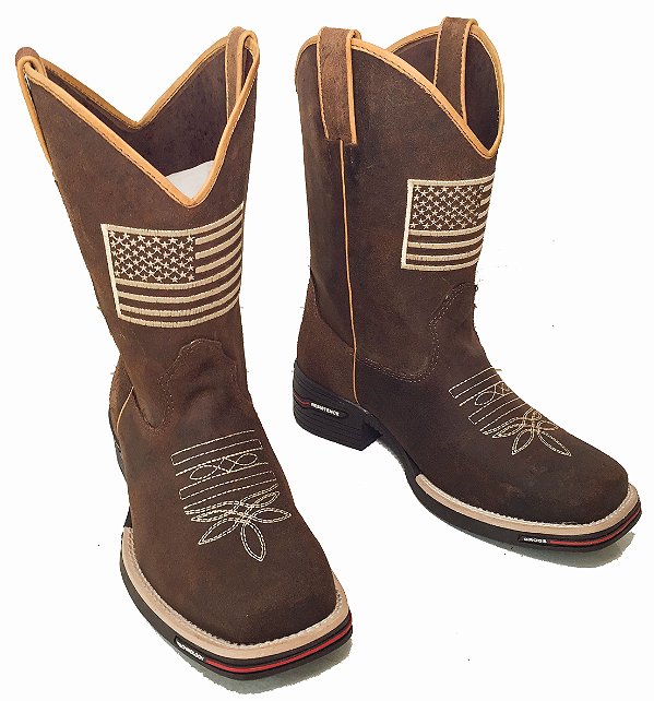 Bota Texana Destroyer Durability Americana Bico Quadrado