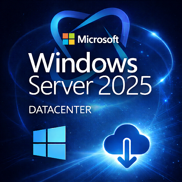 Windows Server 2025 Datacenter 64bit Licença Digital ESD Perpétua 16 Core