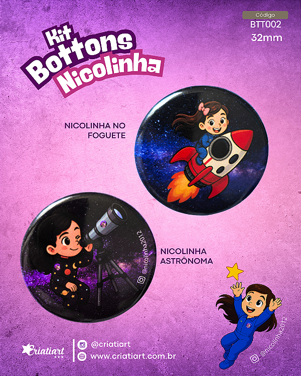 KIT Botton Nicolinha
