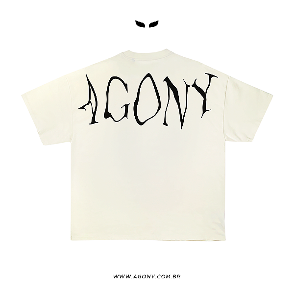 Camiseta Aggressive Agony Marfim/Off-White
