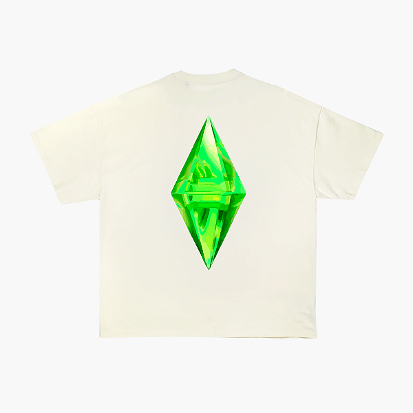 Camiseta SIMS Verde Agony Marfim/Off-White