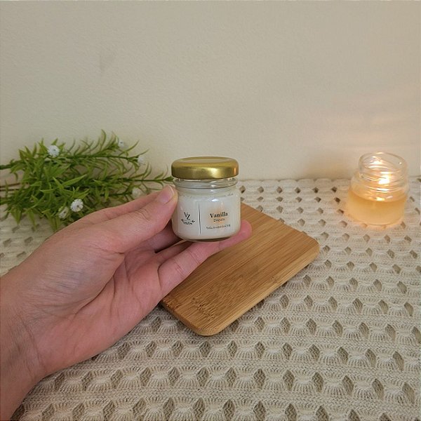 Mini Vela Artesanal Aromática Vanilla - Doçura | 30g