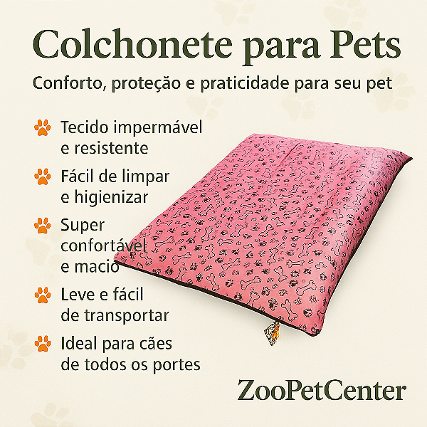 Colchonete Impermeável Para Cachorro Fácil de Limpar