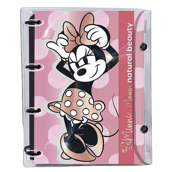 Fichário Universitário DAC Minnie Mouse - PVC Cristal