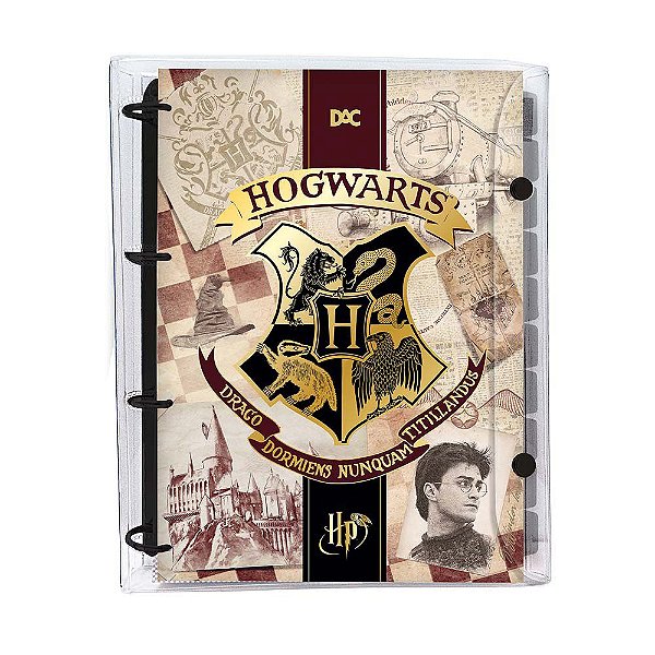 Fichário Universitário DAC Harry Potter - PVC Cristal