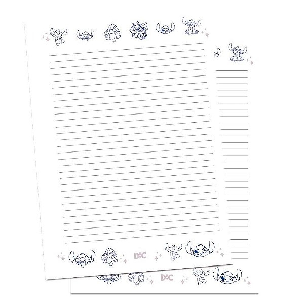 Refil De Folhas DAC Para Fichário Universitário Stitch