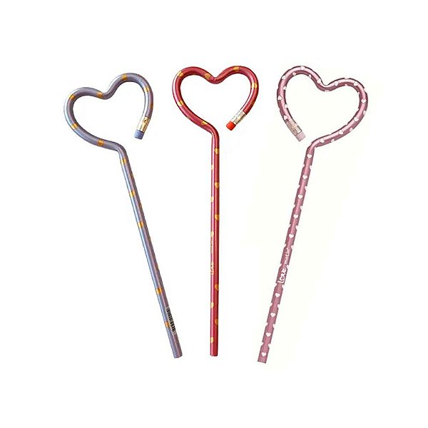 Lápis Preto Molin Face Love Heart
