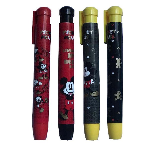Caneta Borracha MOLIN Com Acionamento Retrátil New Mickey