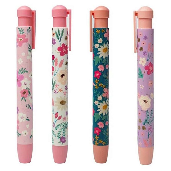 Caneta Borracha MOLIN Com Acionamento Retrátil Love Flowers