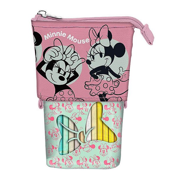 Estojo Retrátil Vira Porta Lápis Minnie Mouse DAC