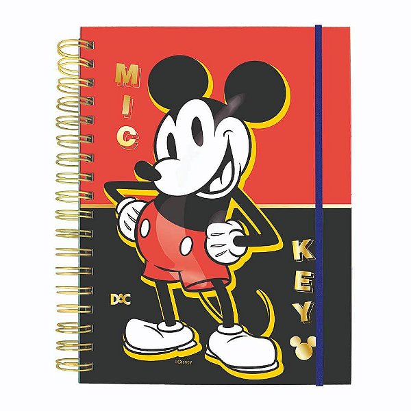 Caderno Smart Universitário Mickey Mouse Com 80 Fls Reposicionáveis 90g DAC