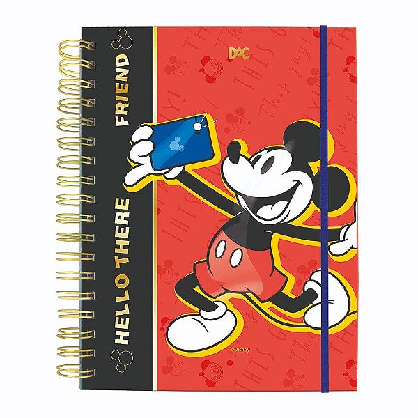 Caderno Smart Colegial Mickey Mouse Com 80 Fls Reposicionáveis 90g DAC