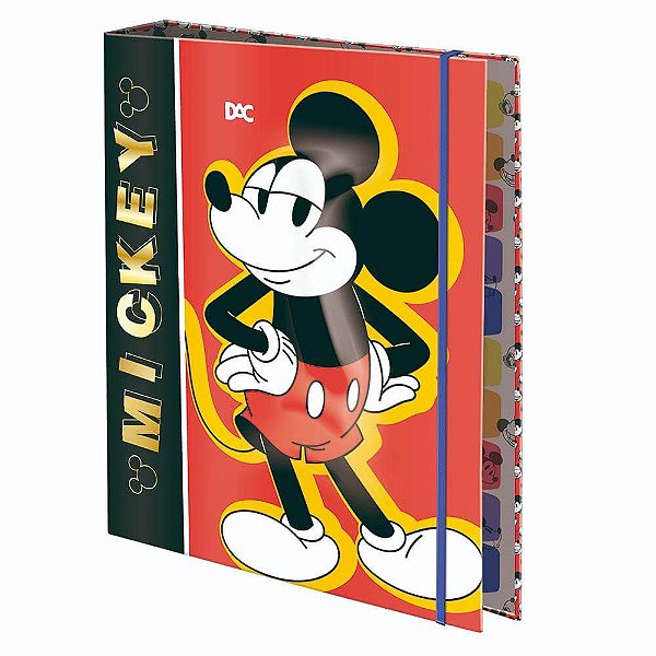 Fichário Colegial Mickey Mouse Com 48 Fls Decoradas DAC