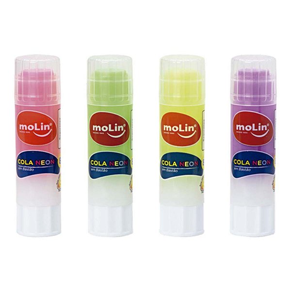 Cola em Bastão Neon 8g Molin - Cada