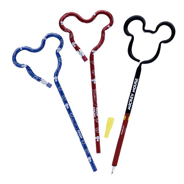Kit Lápis E Caneta Face Mickey Mouse Molin