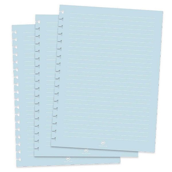 Refil De Folhas Reposicionáveis Azul Para Caderno Smart Universitário DAC