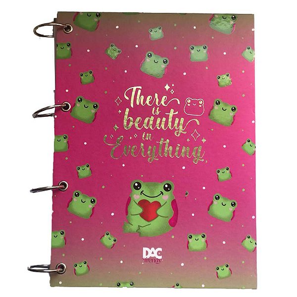 Caderno Universitário Argolas Soltas Trendy Sapinho Com 96 Fls 90g DAC