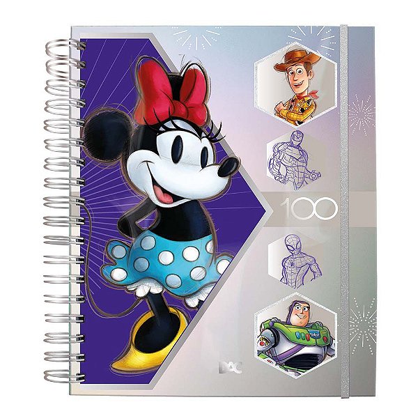 Caderno Smart Mini Disney Com 80 Fls Reposicionáveis 90g DAC