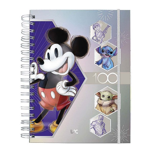 Caderno Smart Universitário Disney Com 80 Fls Reposicionáveis 90g DAC