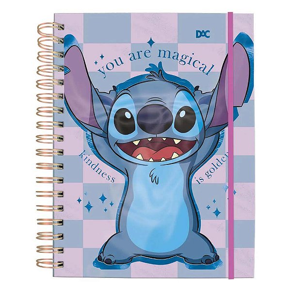 Caderno Smart Universitário Stitch Com 80 Fls Reposicionáveis 90g DAC