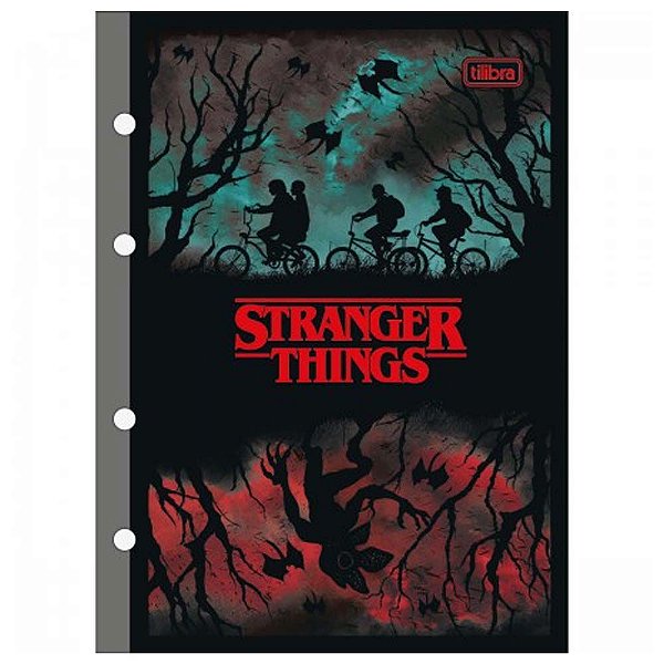 Refil Para Caderno Argolado Colegial Stranger Things C/80 Folhas Tilibra