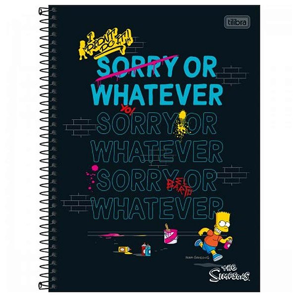 Caderno Universitário Simpsons 1 Matéria C/80 Folhas Tilibra