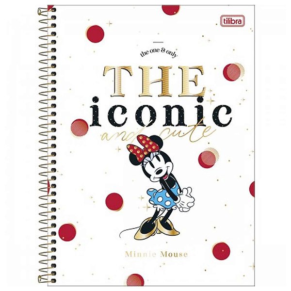 Caderno Universitário Minnie Core 1 Matéria C/80 Folhas Tilibra