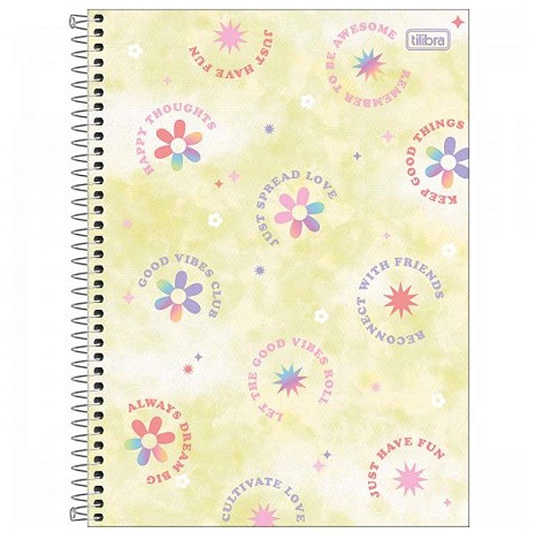 Caderno Universitário Good Vibes 1 Matéria C/80 Folhas Tilibra
