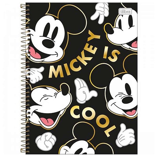 Caderno Universitário Mickey 1 Matéria C/80 Folhas Tilibra