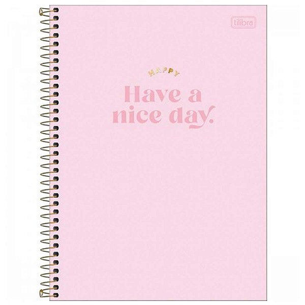 Caderno Universitário Happy 1 Matéria C/80 Folhas Tilibra