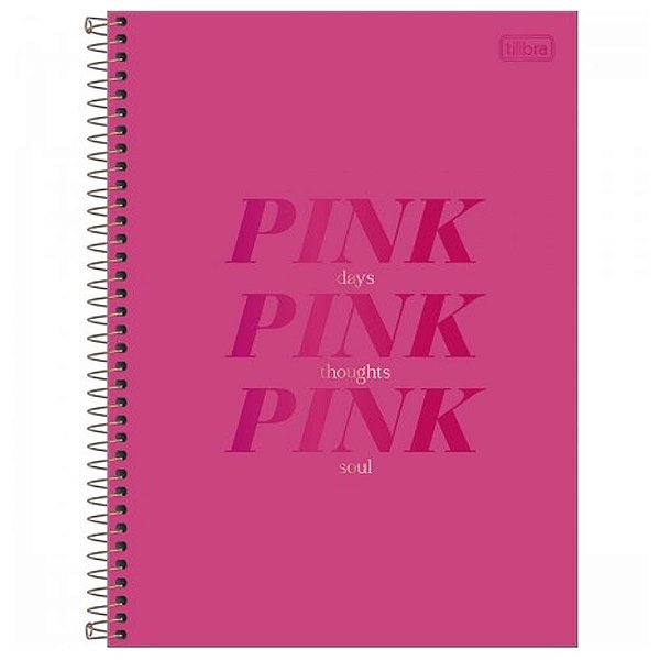 Caderno Universitário Love Pink 1 Matéria C/80 Folhas Tilibra