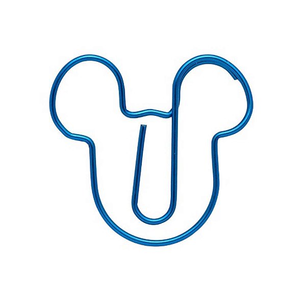 Clips Especial Face Azul 30mm Mickey Mouse Caixa Com 12 Unds Molin