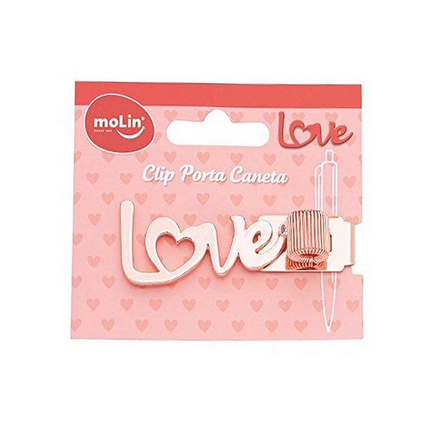 Clip Porta Caneta Love Molin