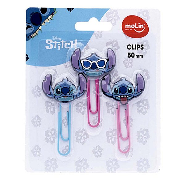 Clips 50mm Disney Stitch Com 3 Unds Molin