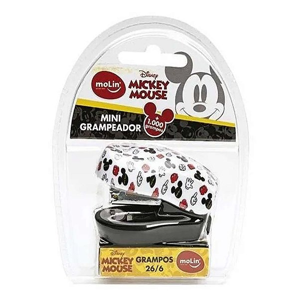 Mini Grampeador Com Grampos Mickey Mouse Molin