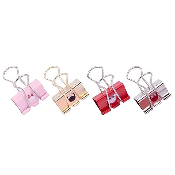 Binder Clips 32mm Minnie Mouse Blister Com 4 Unds Molin