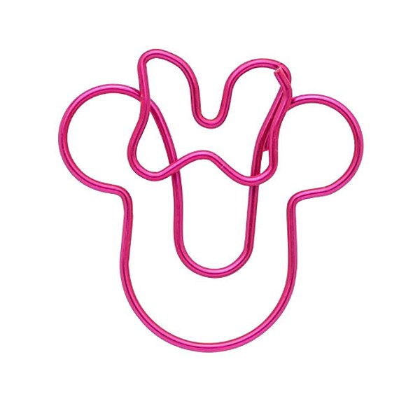 Clips Especial Face Rosa 30mm Minnie Mouse Caixa Com 12 Unds Molin