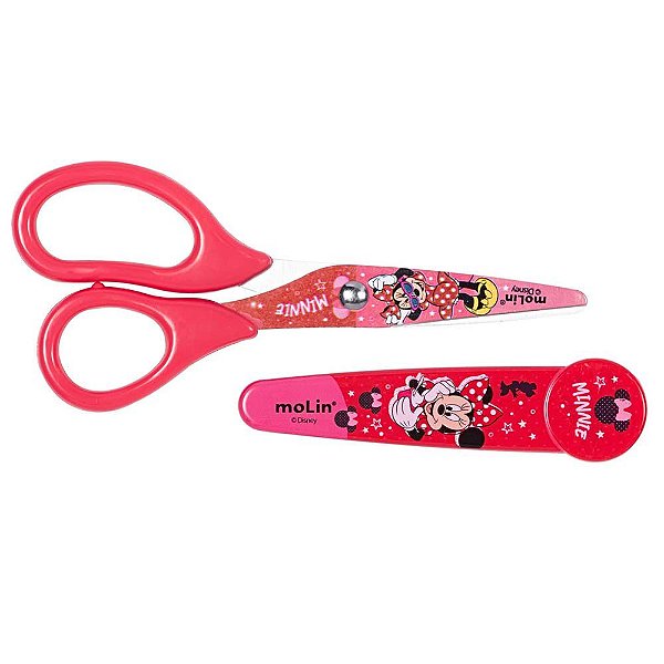 Tesoura Com Protetor Minnie Mouse Molin
