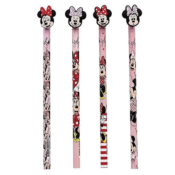 Lápis Preto HB Top Emborrachado Minnie Mouse Molin - Cada