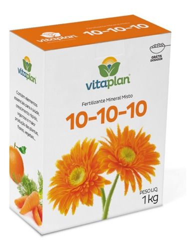 Fertilizante Adubo Npk 10 10 10 Para Plantas Vitaplan 1kg