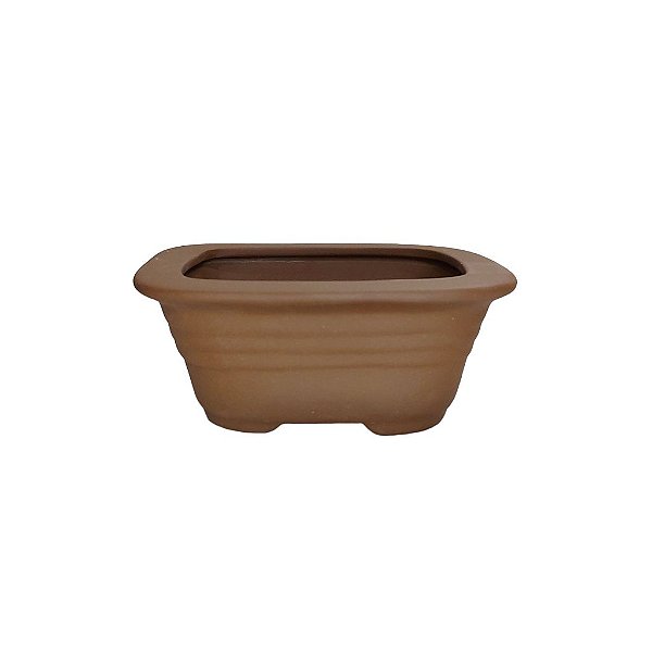 Vaso Cerâmico Para Bonsai Retangular Literato 14x11x6cm 60lr