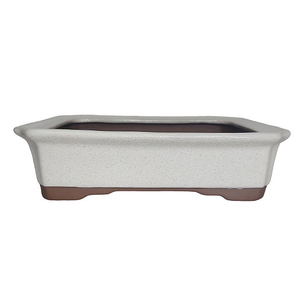 Vaso Cerâmico Para Bonsai Retangular Literato 23,5x17,5x6cm 83lr