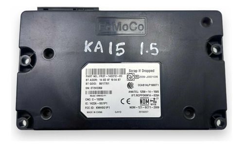 Módulo Bluetooth Ford Ka 2014 A 2018 Fr3t14d212ec
