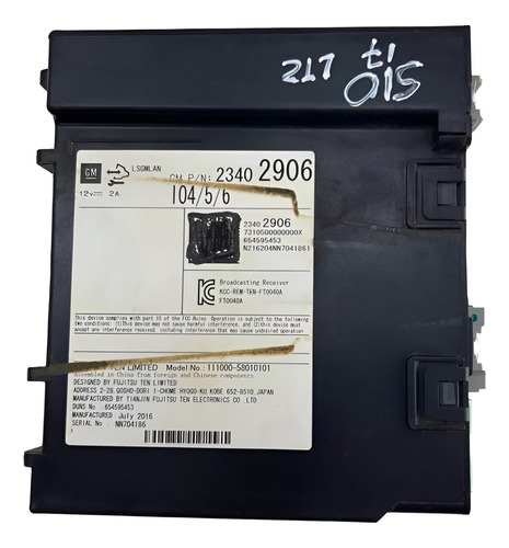 Módulo Receptor Gm S10 Ltz 2.8 2017 A 2021 23402906