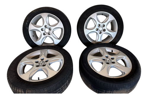 Jogo De Rodas Aro  Vw Golf 2006 A 2012 Pneus Ruins