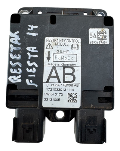 Módulo Airbag Ford Fiesta 2009 A 2014 2s6a14b056ab Resetar