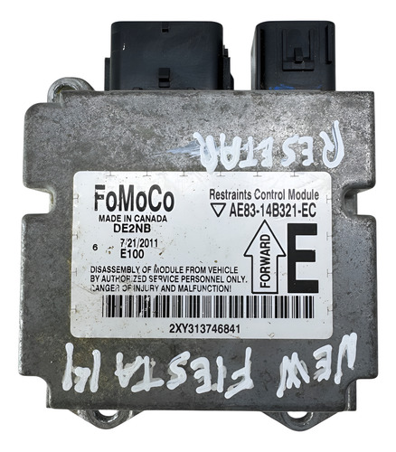 Módulo Airbag New Fiesta 2010 A 2015 Resetar Ae8314b321ec