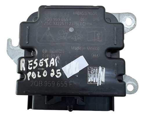Módulo Airbag Vw Polo Virtus 2018 A 2025 2qb959655f Resetar